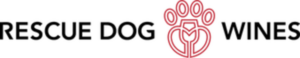 Rescue dog wine logo